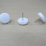 FGL1581PWP Furniture Glide - 1" White Plastic, 5/8" shank (EACH)