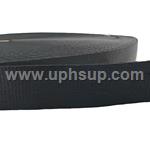WBAB1 Webbing - Seat Belt (Seconds) Polyester, 1" black (PER YARD)