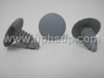 ATF21-1761 AUTO TRIM FASTENERS #1761, Shield Retainers: 1/4" (6.30 mm) hole size, 21/32" stem length, 11/16" head diameter, gray nylon (50 PCS.)