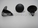 ATF22-5429 AUTO TRIM FASTENERS #5429, Bumper & Fender Shield Retainers: 1/4" (6.30 mm) hole size, 21/32" stem length, 11/16" head diameter, black nylon (100 PCS.)