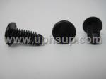 ATF24-9500 AUTO TRIM FASTENERS #9500, Window Moulding Retainers: 1/4" (6.4 mm) hole size, 11/16" stem length, 1/2" head diameter, black (25 PCS.)