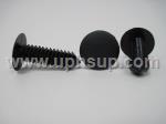 ATF43-9132 AUTO TRIM FASTENERS #9132, Bumper Fascia Retainers: 9/32" (7 mm) hole size, 1-11/64" stem length, 3/4" head diameter, black nylon (25 PCS.)