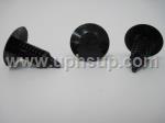 ATF50-JL33 AUTO TRIM FASTENERS, #JL-33: Trim Panel Retainers:  5/16" (8 mm) hole size, 31/32" stem length, 3/4" head diameter, black nylon (25 PCS.)