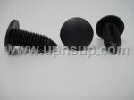 ATF59-5648 AUTO TRIM FASTENERS #5648: Fascia Bumper Retainers: 25/64" (10 mm) hole size, 30 mm stem length, 22 mm head diameter, black nylon (50 PCS.)