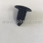 ATF60-9352 AUTO TRIM FASTENERS #9352: Front End Stone Shield Retainers: 3/8" (9.50 mm) hole size, 57/64" stem length, 7/8" head diameter, black nylon (25 PCS.)