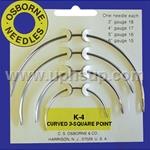 NECK4 Needles, 3", 4", 5", 6" Curved 3-Square Point (PER PACK)