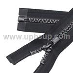 ZIP05BSS36 Zippers - Marine #5, Black Molded Plastic, 36" with single slide (EACH)