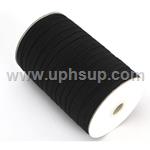 ELABL.75R Elastic - Black flat, 0.75" x 100 yds. (PER ROLL)