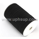 ELABL.1R Elastic - Black flat, 1" x 100 yds. (PER ROLL)