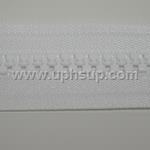 ZIP05PW100 Zippers - Marine #5, White Molded Plastic, 100 yds. (PER ROLL)