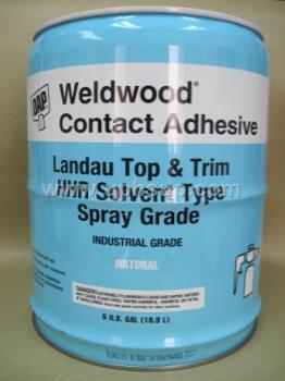 Upholstery Supplies - ADHD5G Adhesive - DAP Weldwood, Landau Top & Trim, 5  gallon natural (EACH)
