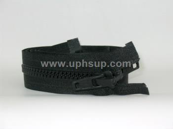 ZIP10B72 Zippers - Marine #10, Black Molded Plastic, 72" with double slide (EACH)