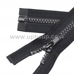 ZIP05BSS54 Zippers - Marine #5, Black Molded Plastic, 54" with single slide (EACH)
